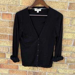 Burberry London Silk Cardigan Medium Black
